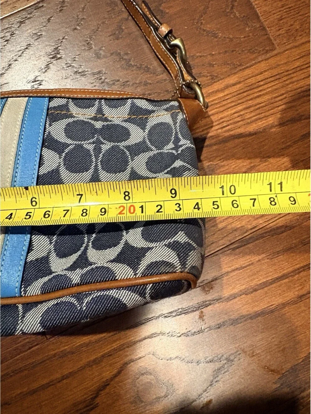 Y2K Coach Signature Denim Sufflette Mini Shoulder Bag Style 7041